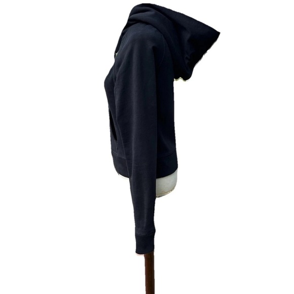 Helmut Lang Hoodie Women’s Size XS Black Sweatshirt Drawstring Logo - Picture 5 of 8